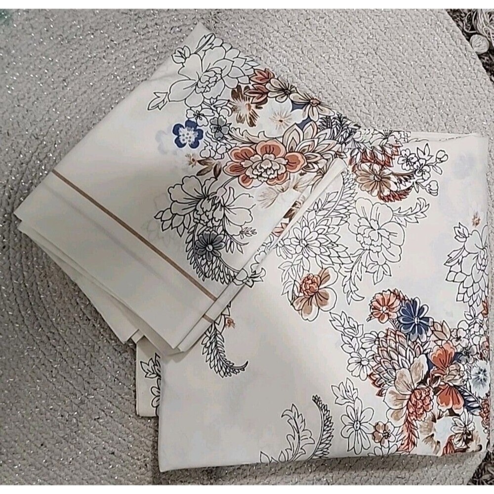 Tastemaster Full Top Sheet And Pillowcase(1) No Iron 1979 Vintage